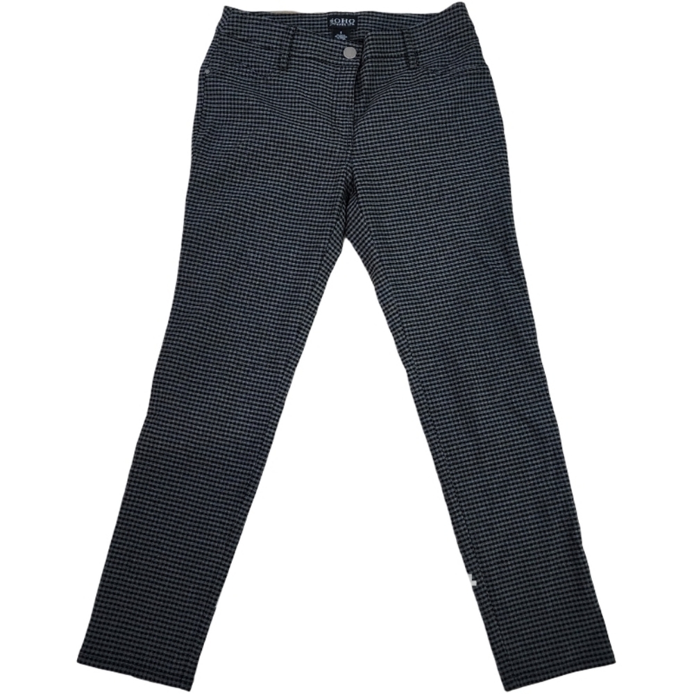SOHO Apparel LTD Black & White Plaid Pants